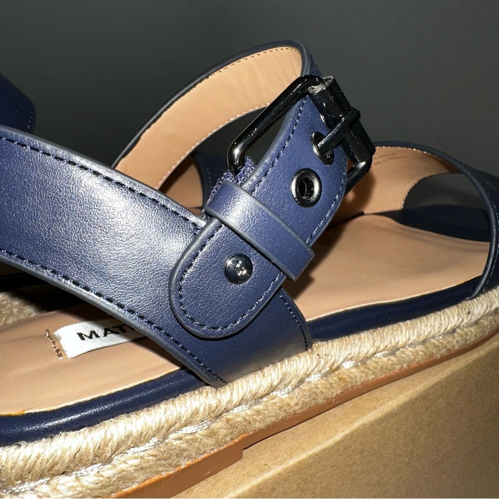 NWT: MATT & NAT SIMONE VEGAN ESPADRILLE SANDALS | sky blue | sz: 38 - Picture 9 of 13